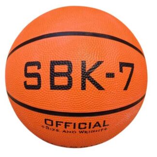 Ballon de basket SBK taille 7 de couleur orange.