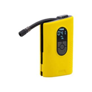 Mini pompe portative sans fil de couleur jaune et noire