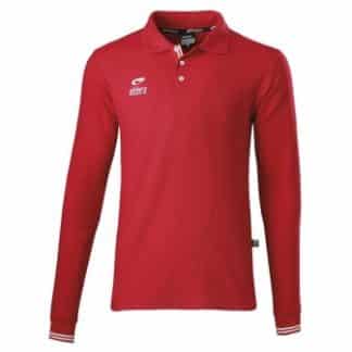 Polo manches longues rouge