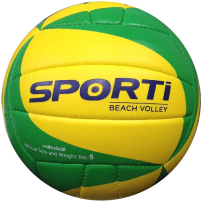 ballon beach volley vert jaune sporti
