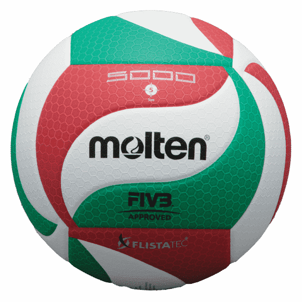 Ballon Volley Molten V5M5000 vert et rouge