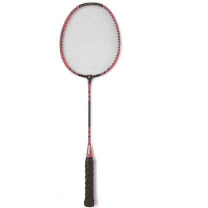 Raquette de badminton d'initiation avec tige en acier et tête en aluminium