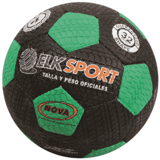 Ballon Football Caoutchouc Hardground Street noir et vert