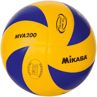Ballon Volley Mikasa V200W bleu et jaune