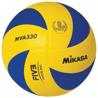 Ballon Volley Mikasa V330W bleu et jaune