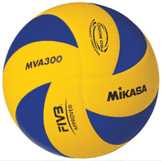 Ballon Volley Mikasa V300W bleu et jaune