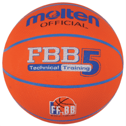 Ballon Basket Molten FBB Scolaire Club taille 5