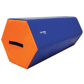 Module Hexagone Mousse de gym orange et bleu