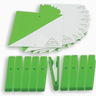 Balises PVC vertes avec pinces