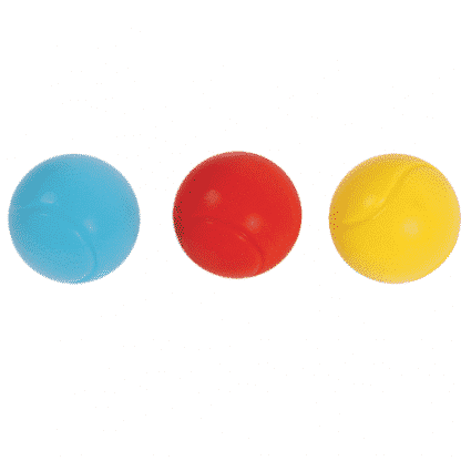 Balle en Mousse de Tennis bleue, rouge et jaune