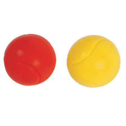 Balle en Mousse de Tennis rouge et jaune