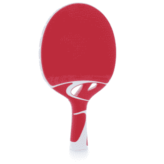 Raquette Cornilleau Tactéo 50 de couleur rouge avec manche blanc