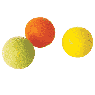 3 Balles en mousses orange et jaunes