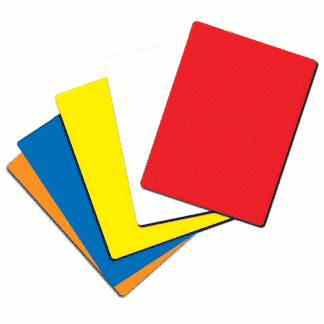 Cartons d'arbitre de plusieurs couleurs