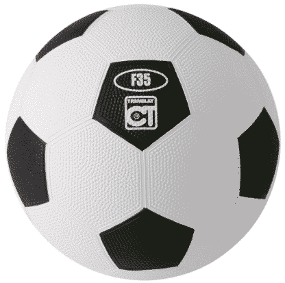 Ballon Football Caoutchouc Résistant blanc et noir
