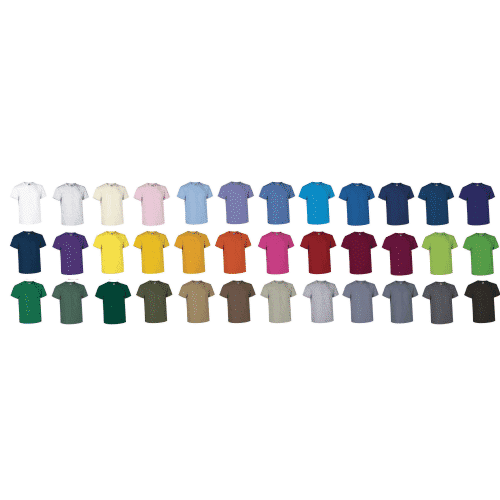 différents coloris du T-shirt Couleur Enfant-adulte Coton
