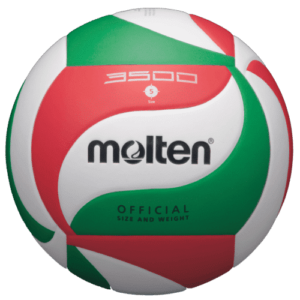 Ballon Volley Molten V5M3500 vert et rouge