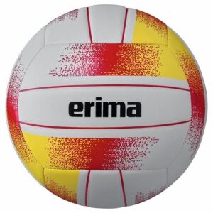 Ballon de volley Erima soft cotact avec des panneaux de couleurs rouge