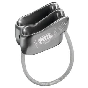 assureur descendeur petzl pour l'escalade de couleur noire