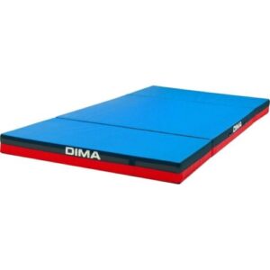 Matelas Repliable en 3 parties bleu et rouge