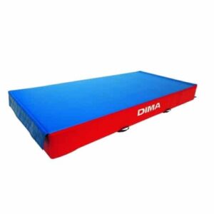 Matelas de gymnastique Réversible avec Velcro en bout bleu et rouge