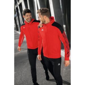 Veste d'entrainement recyclé avec capuche - Evo star - ERIMA - Homme porté en rouge