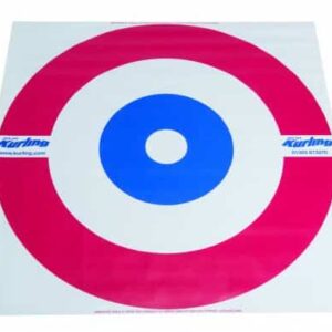 cible de curling rouge et bleu sur fond blanc