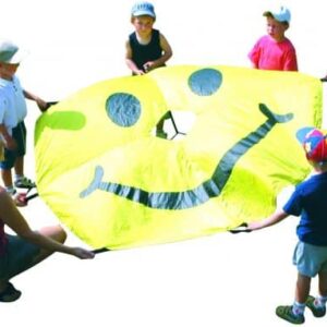 parachute smiley enfants vent professeur soleil illuminé