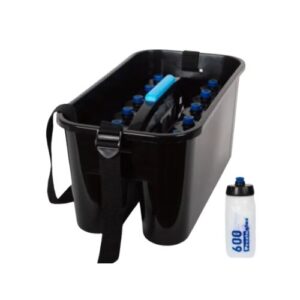 Porte-bouteilles grand modèle noir avec 12 bouteilles 600ml