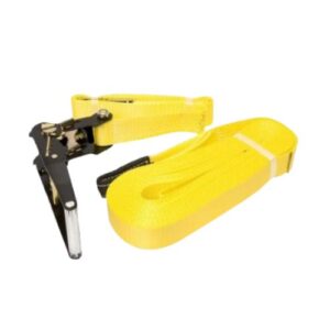 Sangle élastique slackline 15m jaune enroulé