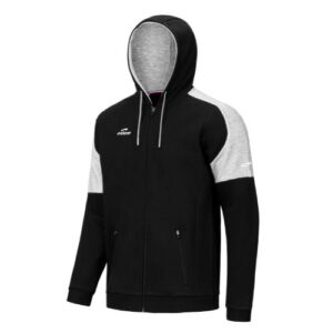 Sweat zippé molleton Naja ELDERA noir de profil