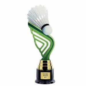 Trophée coloré pour le badminton