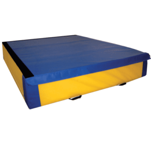 Matelas de réception d'escalade bleu et jaune