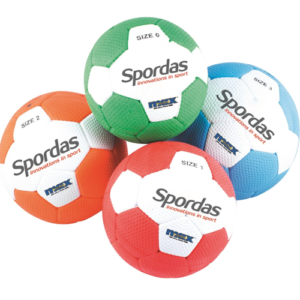 4 Ballons de handball scolaires Max Spordas de 4 tailles de de 4 couleurs