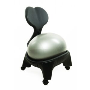 Chaise avec ballon ovale pour renforcer les muscles du dos et les abdominaux