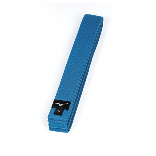 Ceinture de judo Mizuno PKT en coton de couleur Bleue avec le logo Mizuno