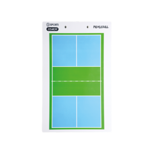 face B de la Plaquette coach double-face Badminton et Pickleball en PVC effaçable 36x22,5 cm avec pince métallique et marqueur inclus, outil pédagogique pour coachs et établissements scolaires