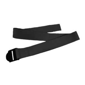 Sangle de yoga noire 182 x 3,8 cm en polyester et coton, outil d’ajustement pour écoles, collèges, lycées, collectivités et clubs sportifs