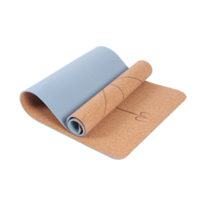 Tapis de yoga en liège double face 183x61 cm, face liège antidérapante, face mousse confortable, marque d’alignement — idéal écoles et clubs