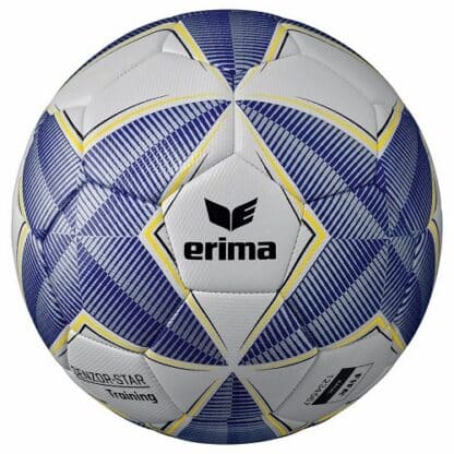 Ballon de football Erima senzor star training de couleurs bleu, jaune et blanche