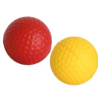 balle de golf en mousse une jaune et une rouge