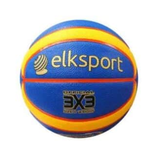 Ballon Basket 3X3 Caoutchouc cellulaire bleu et jaune