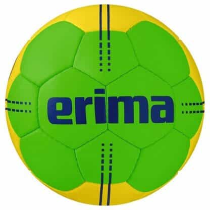 Ballon de handball Erima Pure Grip numéro 4 avec panneaux de couleurs verte et jaune