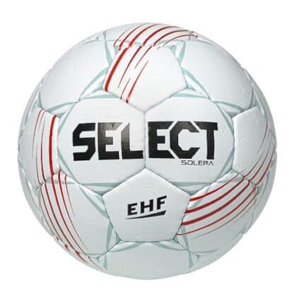 Ballon de handball Select Solera de couleur blanche et rouge