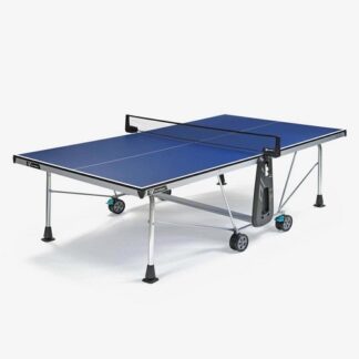Table de tennis de table Cornilleau 300 pour l'intérieur avec plateau de couleur bleue