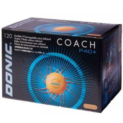 Carton de 120 Balles de Tennis de table Donic Coach 2 étoiles oranges