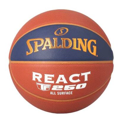 Ballon de basket Splading LNB react TF250 en taille 6 bleu et orange