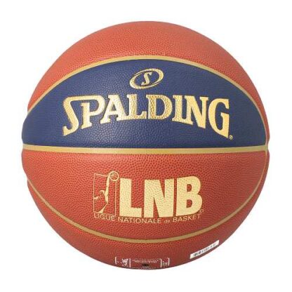 Vue de face du ballon de basket Splading LNB react TF250 en taille 7