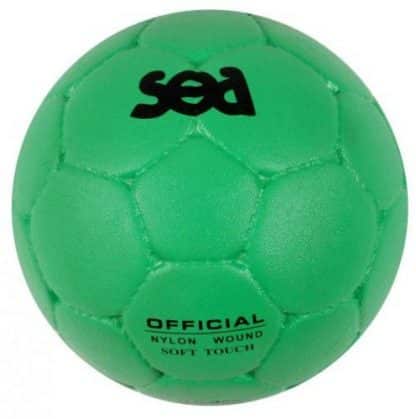 Ballon de handball scolaire cellulaire vert
