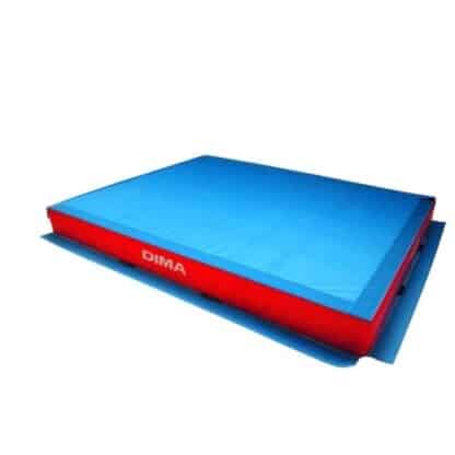 Matelas de gymnastique Double Densité Réversible avec Velcro Total bleu et rouge